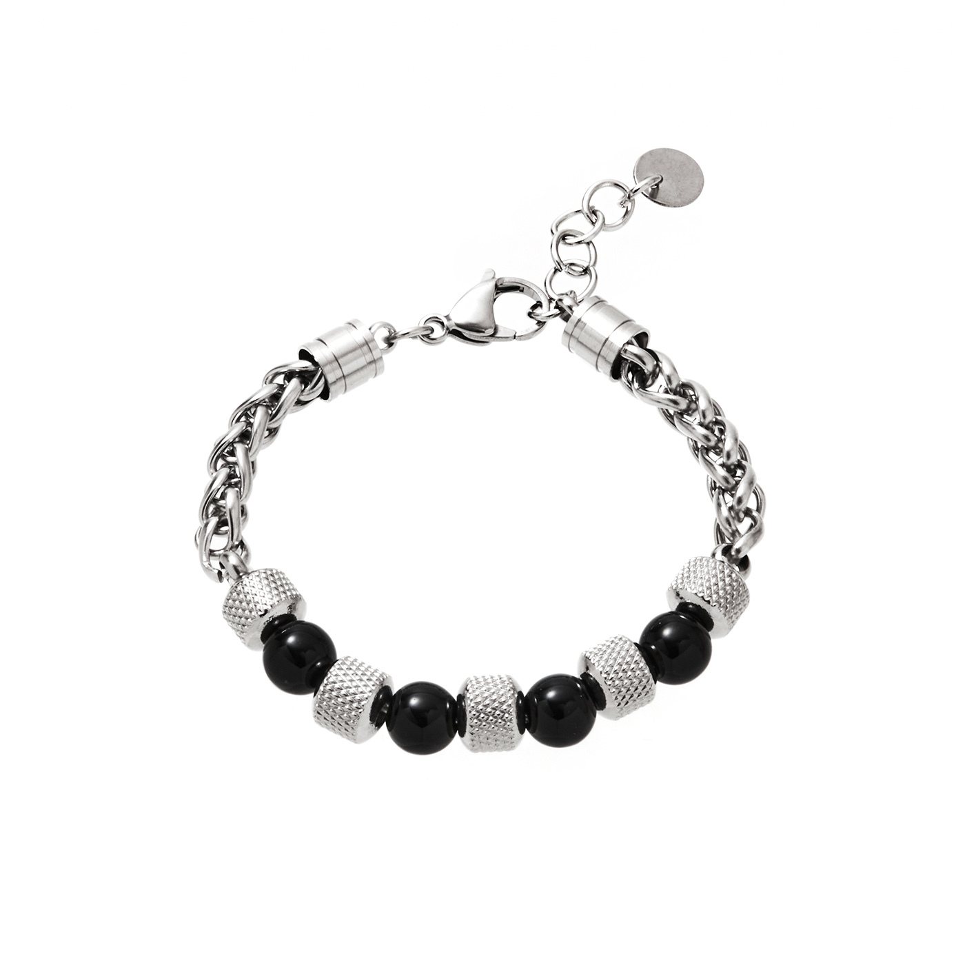 平價飾品,鋼飾,黑曜石,手鍊