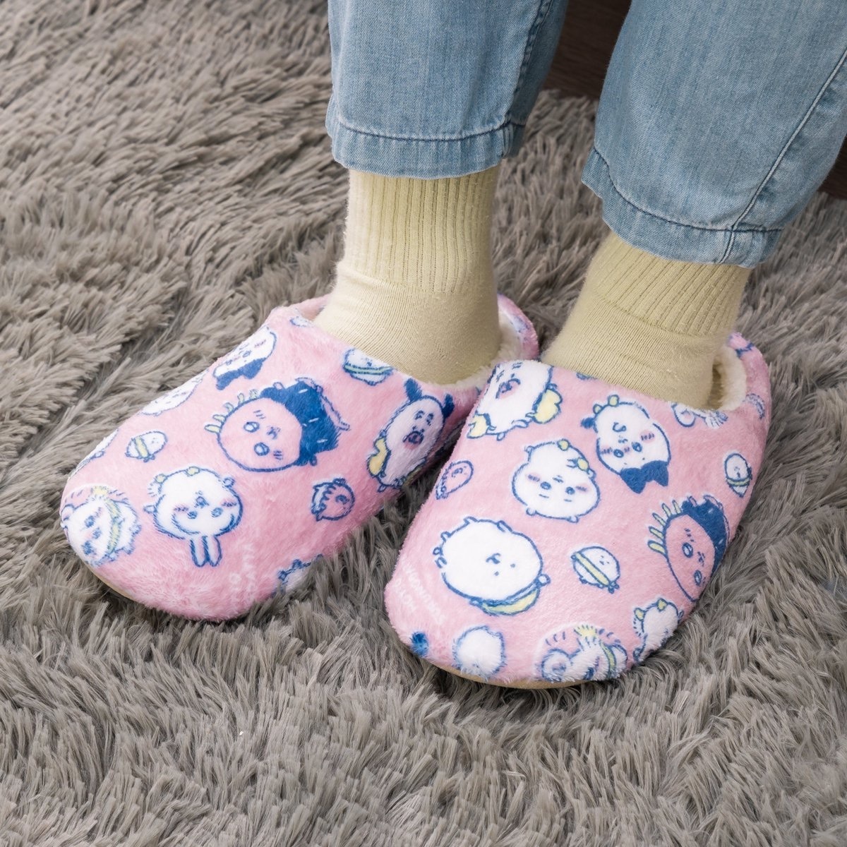 預訂｜白熊 暖笠笠 ! 毛毛室內鞋 (粉紅色)