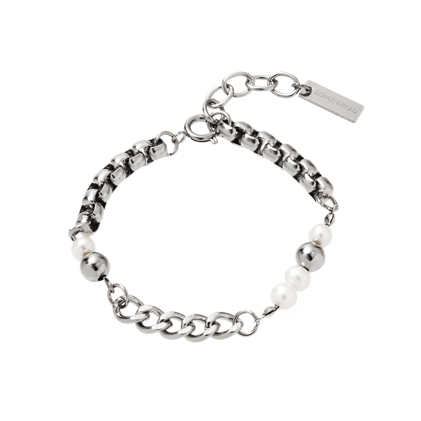 平價飾品,B&R設計款,鋼飾,珍珠,手鍊