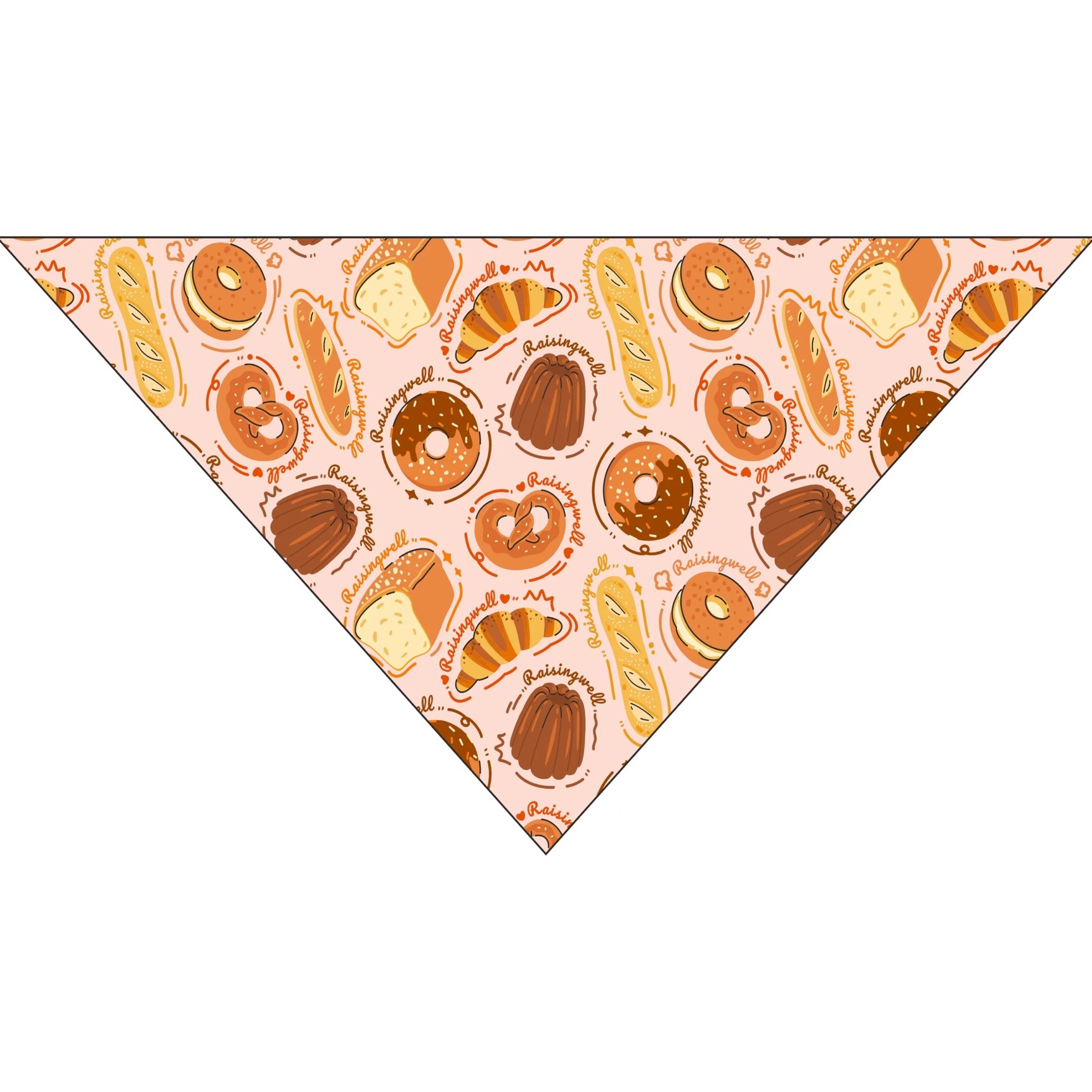 《 Raisingwell 》寵物領巾｜烘焙點心（單面/兩款）