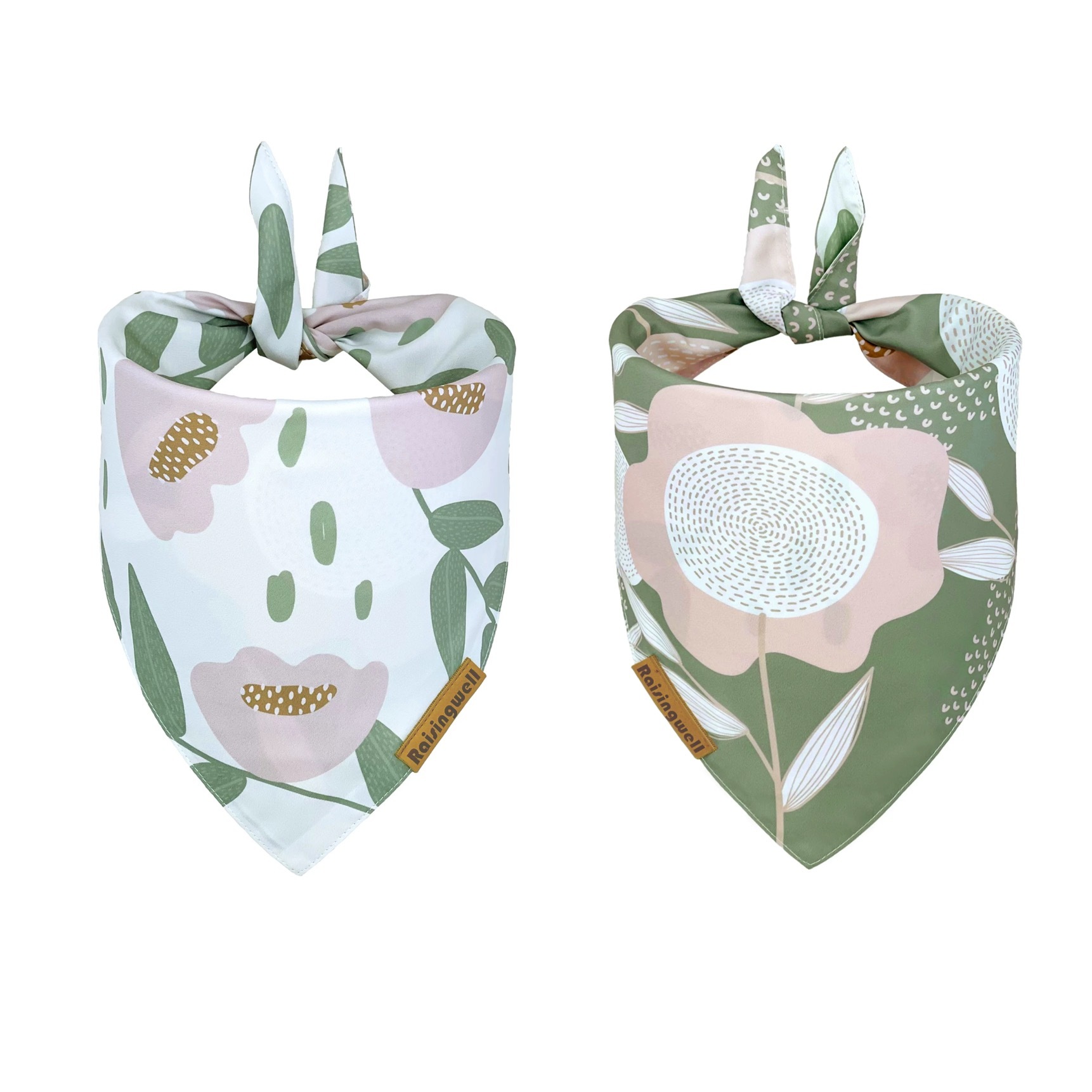 《 Raisingwell 》花卉系列領巾｜復古春日（雙面/兩款）