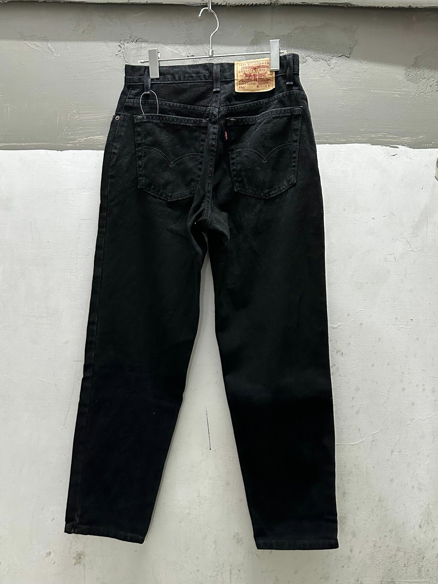 90s LEVIS 550 Jet Black Jeans Made in USA