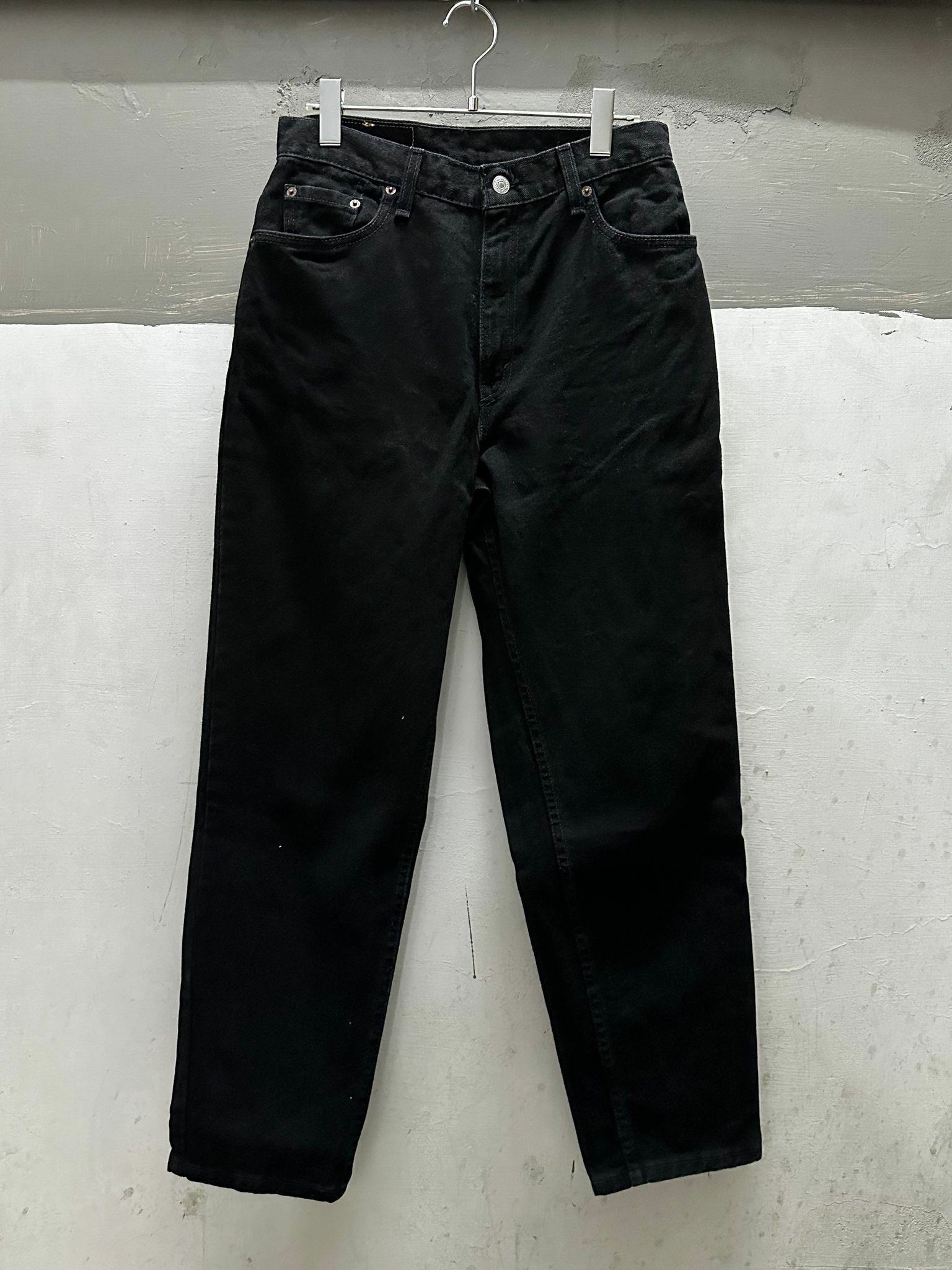 90s LEVIS 550 Jet Black Jeans Made in USA