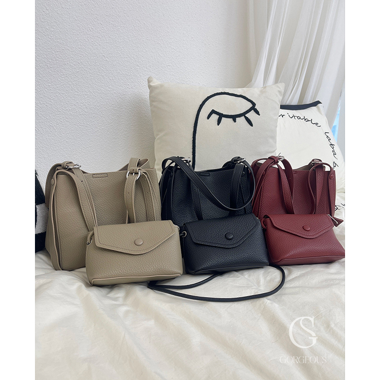 「S149 現貨」買一送一 ! 皮革水桶包