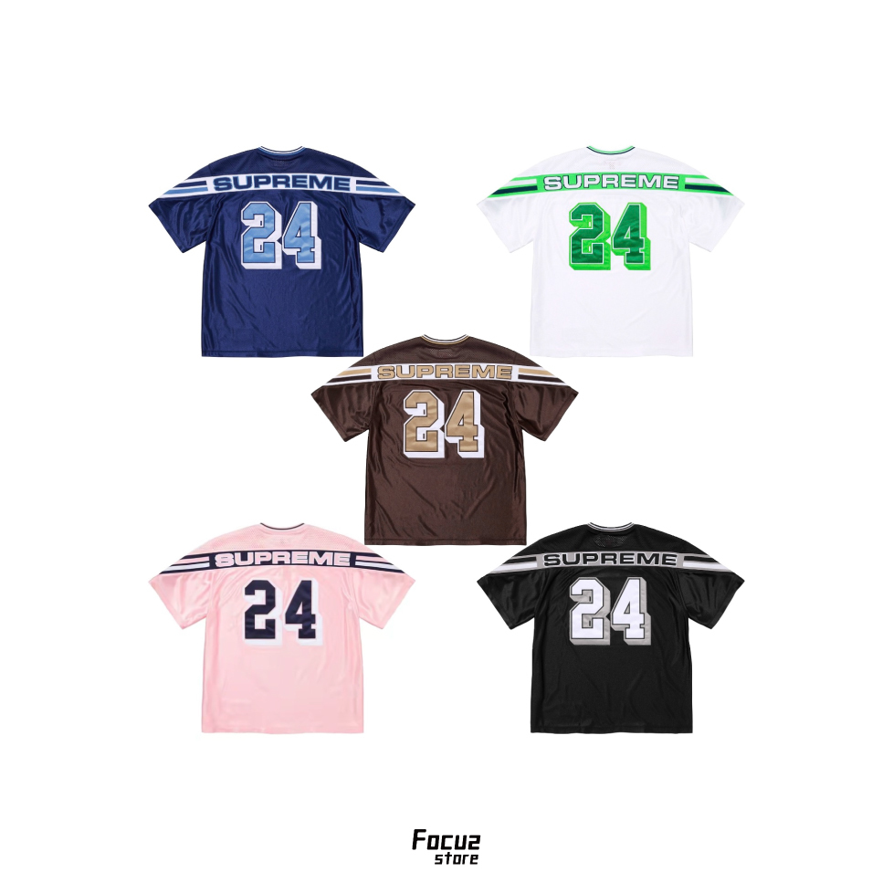 【Focus Store】預購 Supreme FW24 Week6 Jacquard Rib Football Jersey 網眼足球衣 五色
