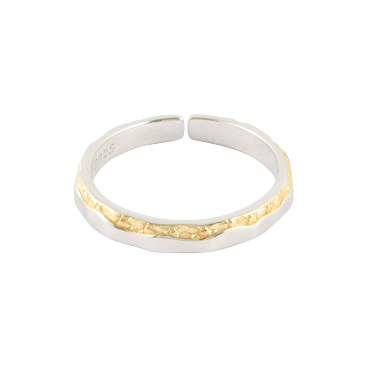 純銀對戒，情侶戒指 日落金山；山無稜天地合 乃敢與君絕（3885女款）