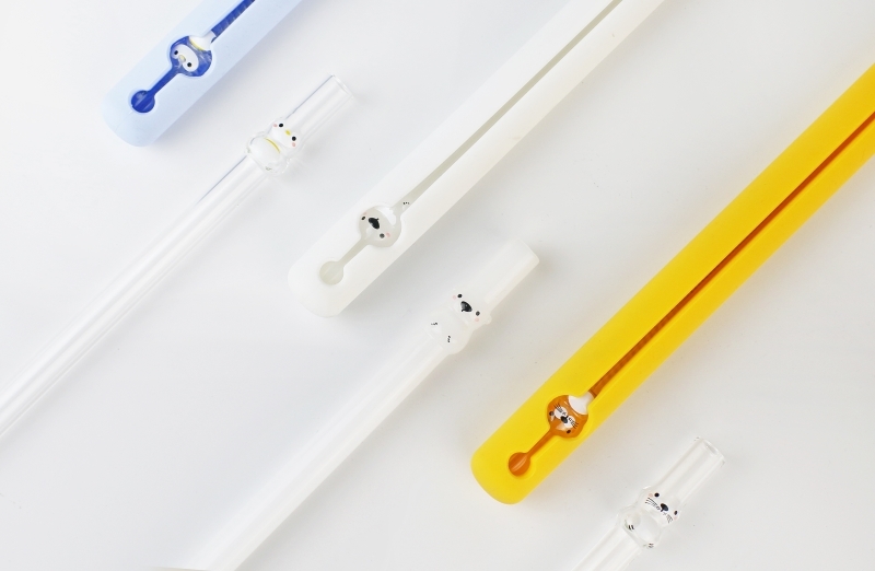 好玻海豹造型玻璃吸管環保吸管