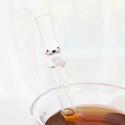 好玻海豹造型玻璃吸管環保吸管