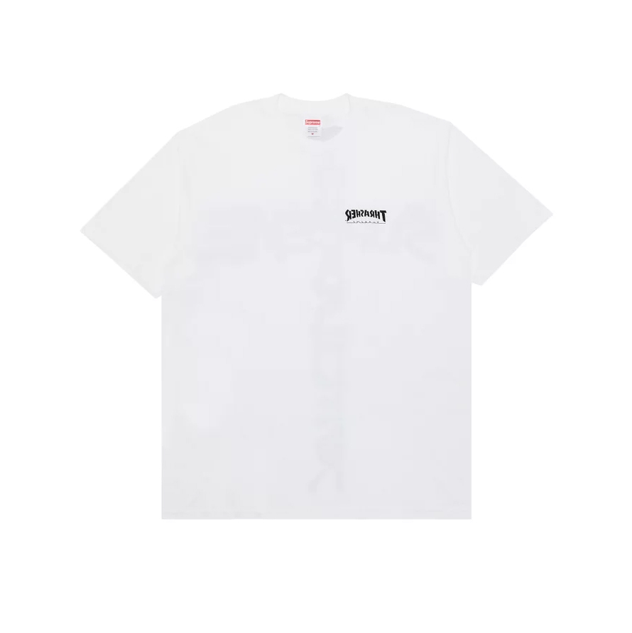 -(B3c02)-SUPREME X THRASHER CROSS TEE 十字架 聯名 反面LOGO 黑色/白色/橘色-FW24T4