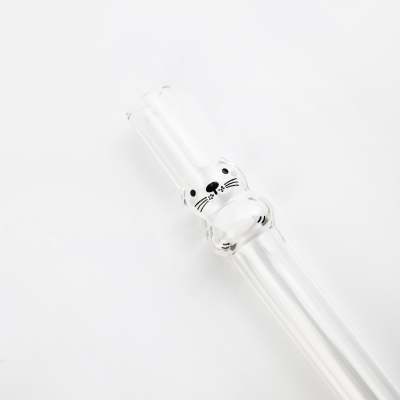 好玻海豹造型玻璃吸管環保吸管