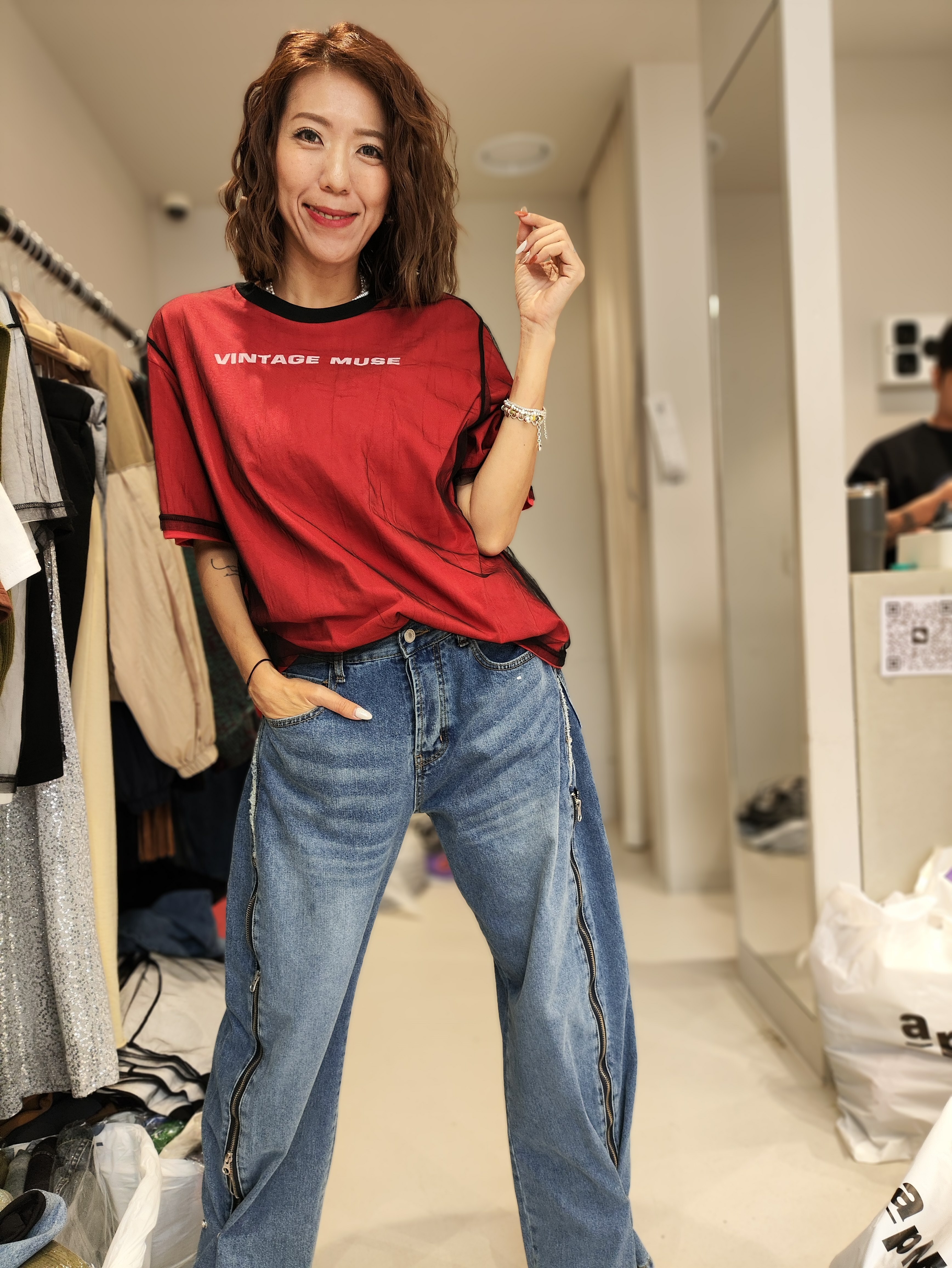 k2832 RM189 ▶️雙層薄紗T-shirt 👉B:46" L:24"👈