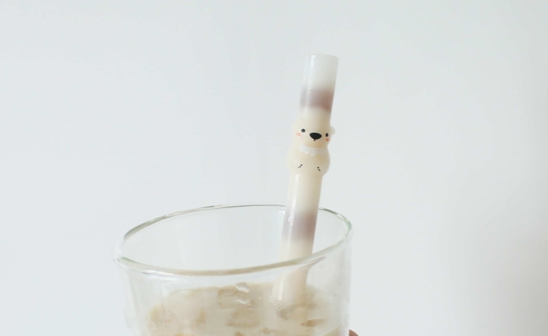 好玻北極熊造型玻璃吸管環保吸管