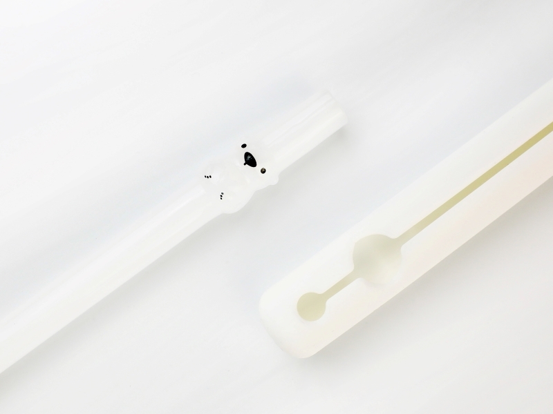 好玻北極熊造型玻璃吸管環保吸管