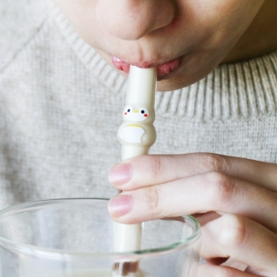 好玻企鵝造型玻璃吸管環保吸管