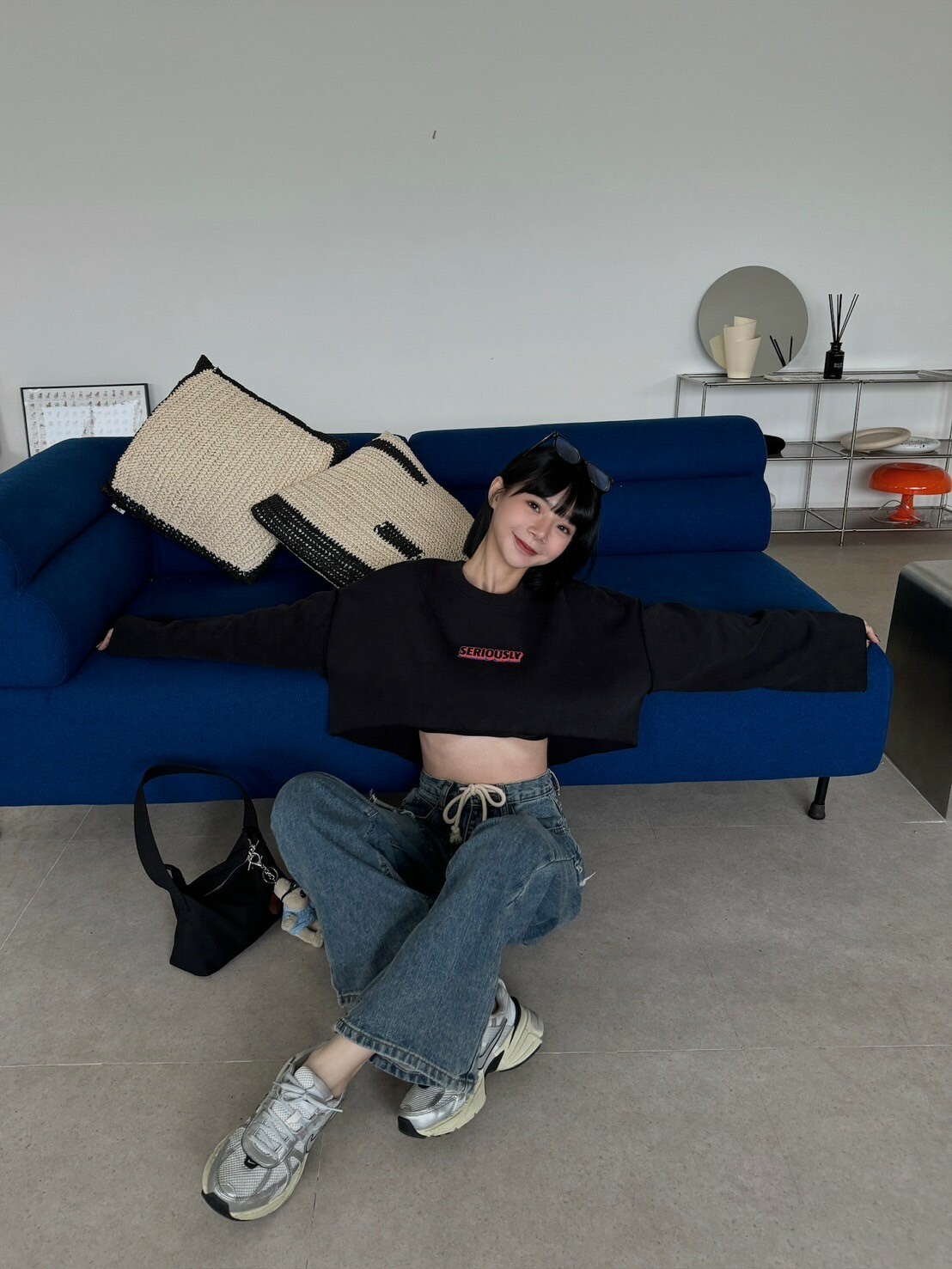 高磅短版字母上衣