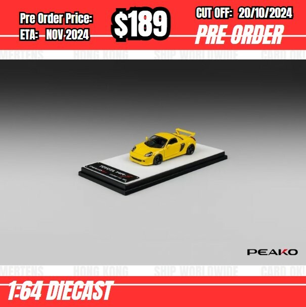 PO-$189 * Peako * 1:64 Toyota MR-S Yellow [OD11/10]