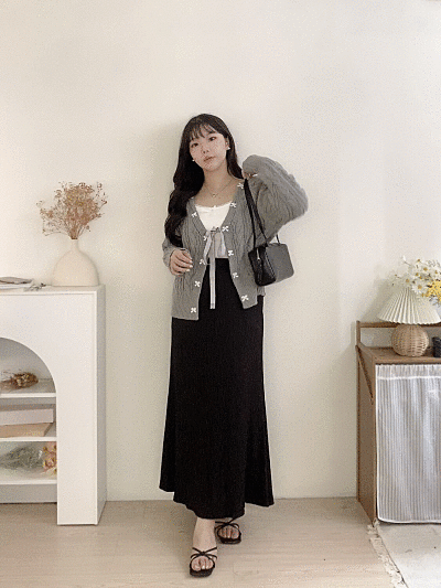 秋日浪漫！壓摺顯瘦魚尾裙(2 colors)