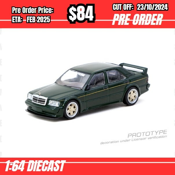 PO-$84  * Tarmac * 1:64 Mercedes-Benz 190 E 2.5-16 EVO 1 TOYO TIRES [OD11/10]