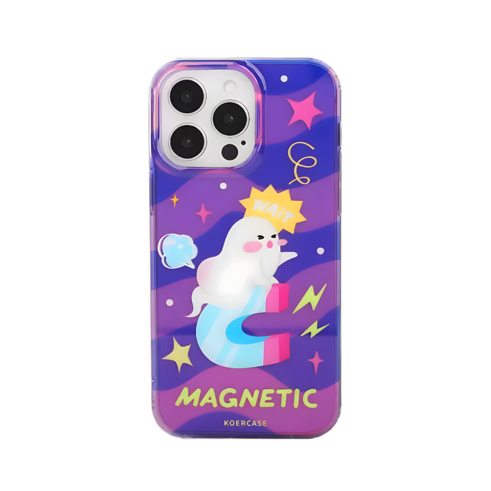 【KOERCASE】鐳射工藝 iPhone 保護殼 - 磁場吸引