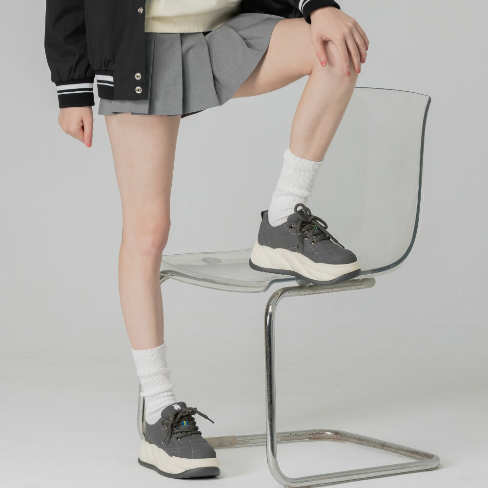 moz瑞典駝鹿漢堡厚底休閒鞋(灰)