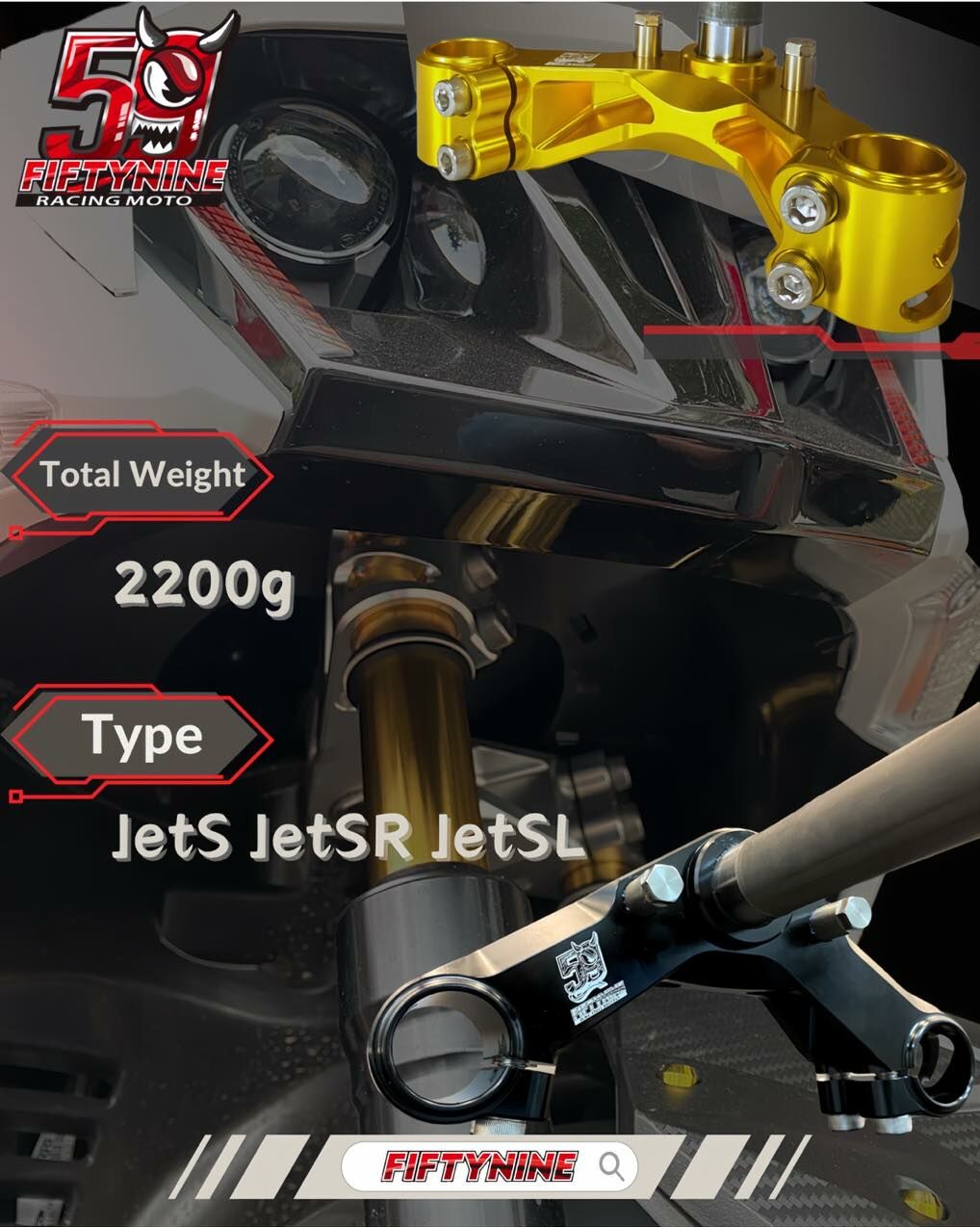 【59 Fiftynine Racing 】JETS SR SL鋁合金三角台