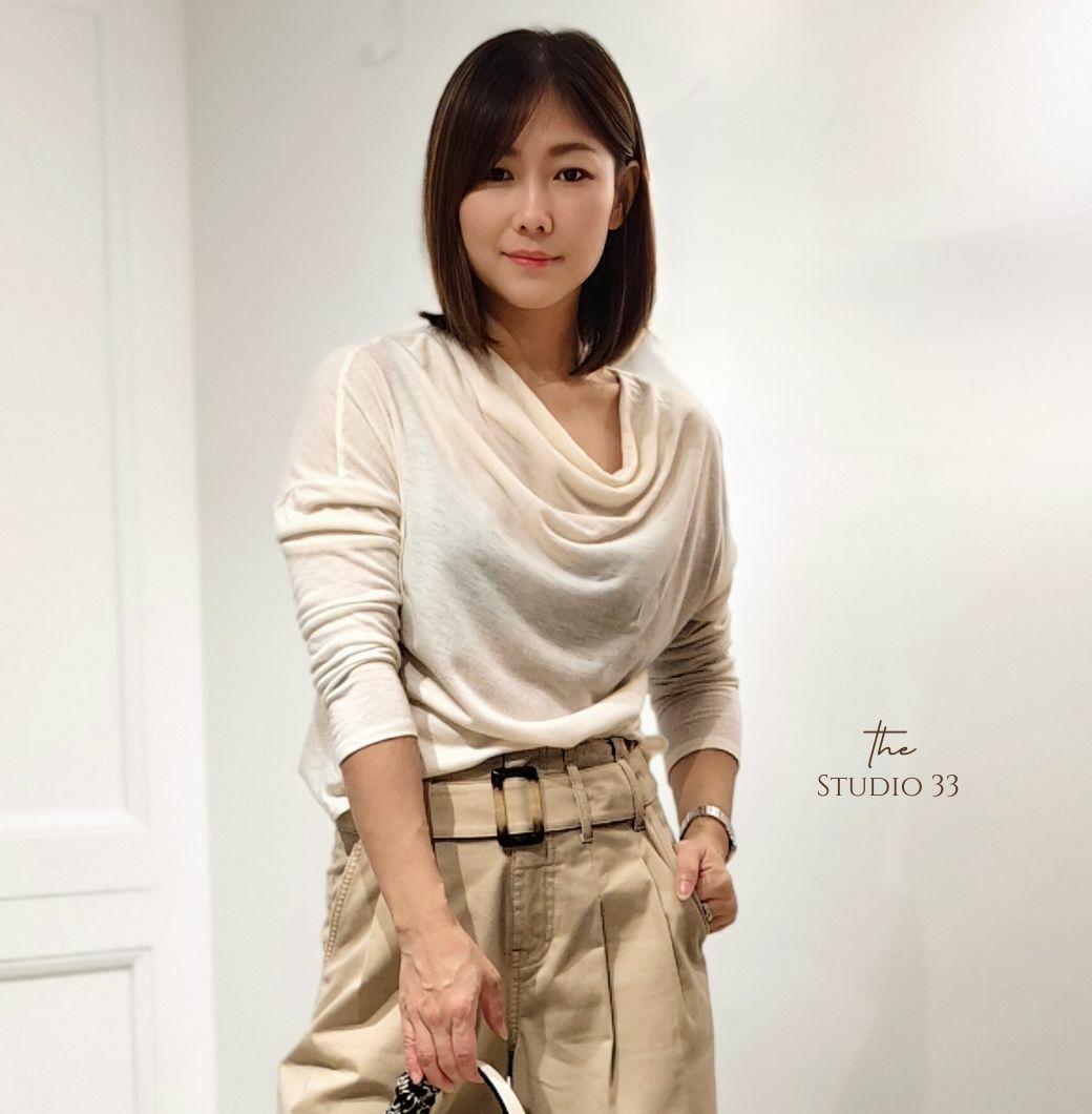 秋語一字寬領棉柔上衣