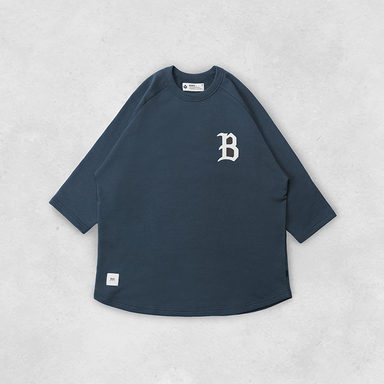 B-SIDE HEAVYWEIGHT RAGLAN TEE Lake Blue
