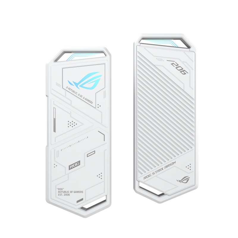 米特3C數位–ASUS 華碩 ROG Strix Arion White 潮競白 M.2 NVMe SSD 外接盒/90DD02H1-B0T000