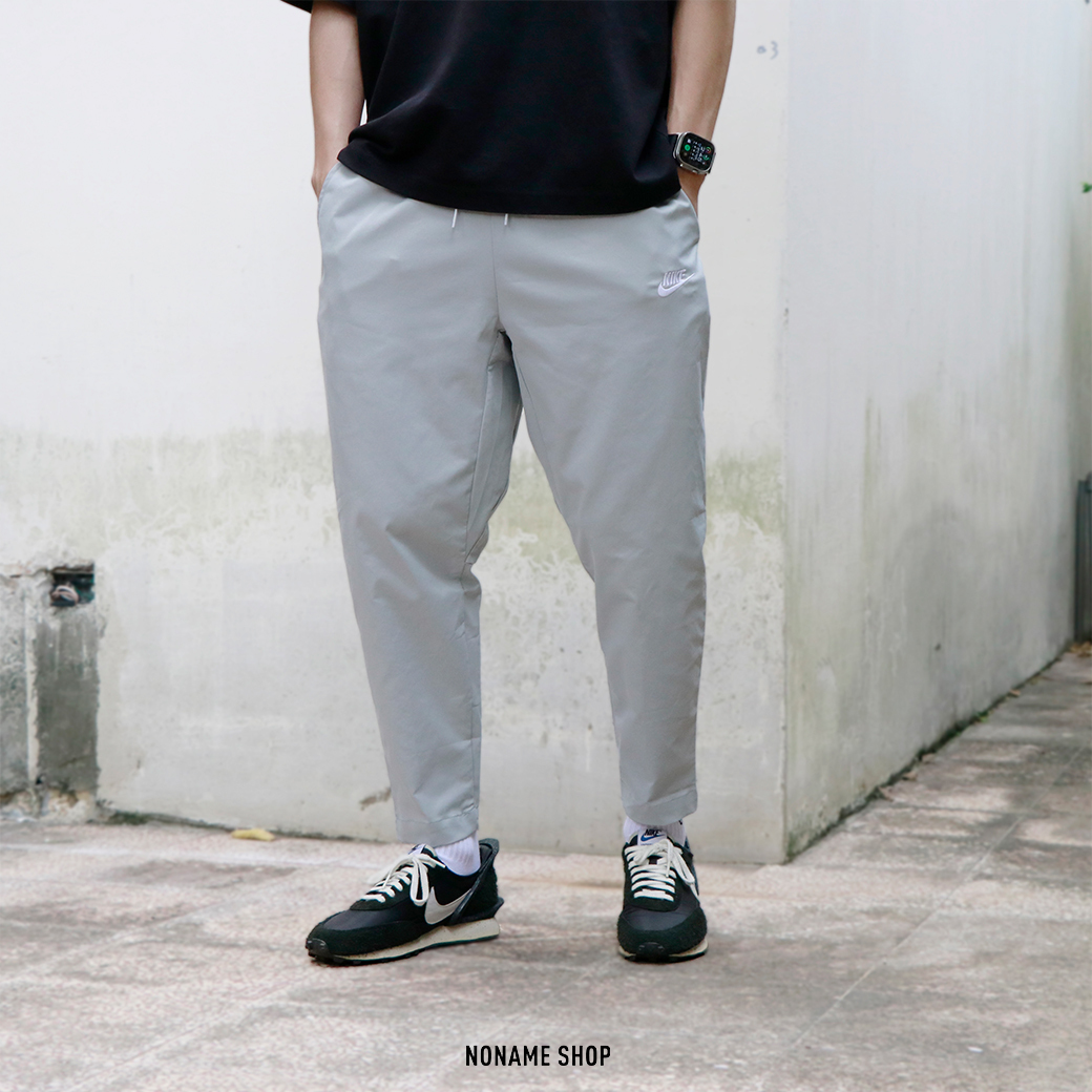 NIKE CLUB WVN 梭織 九分 長褲 淺煙灰色 (男款)