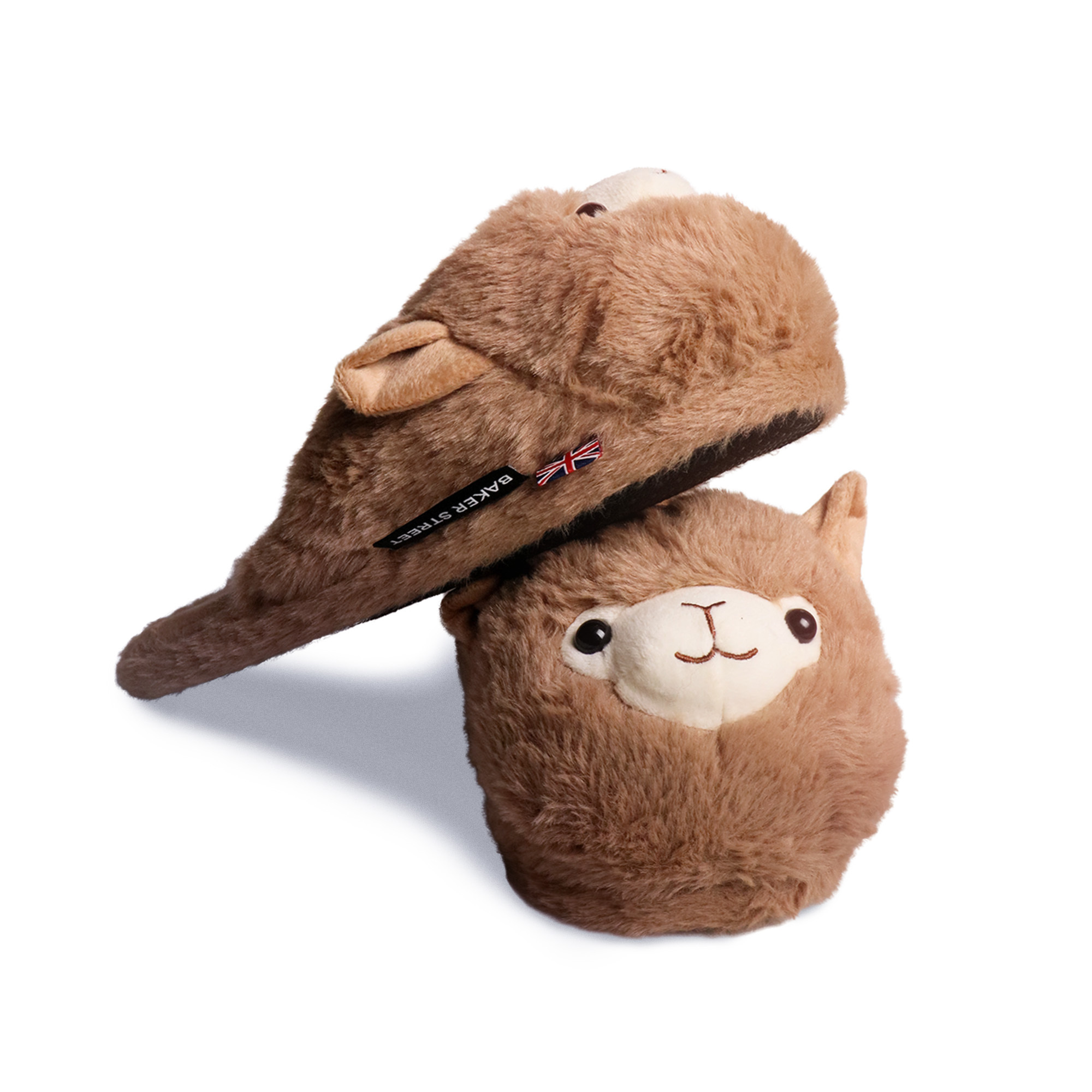 羊駝頭絨毛拖鞋