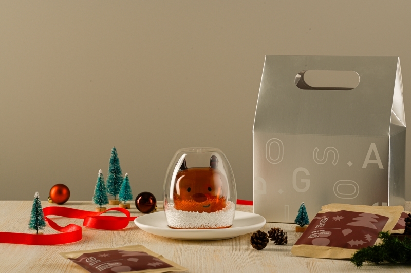 好玻聖誕交換禮物麋鹿雙層玻璃杯