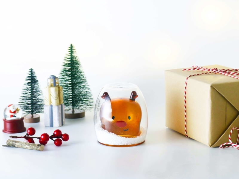 好玻聖誕交換禮物麋鹿雙層玻璃杯