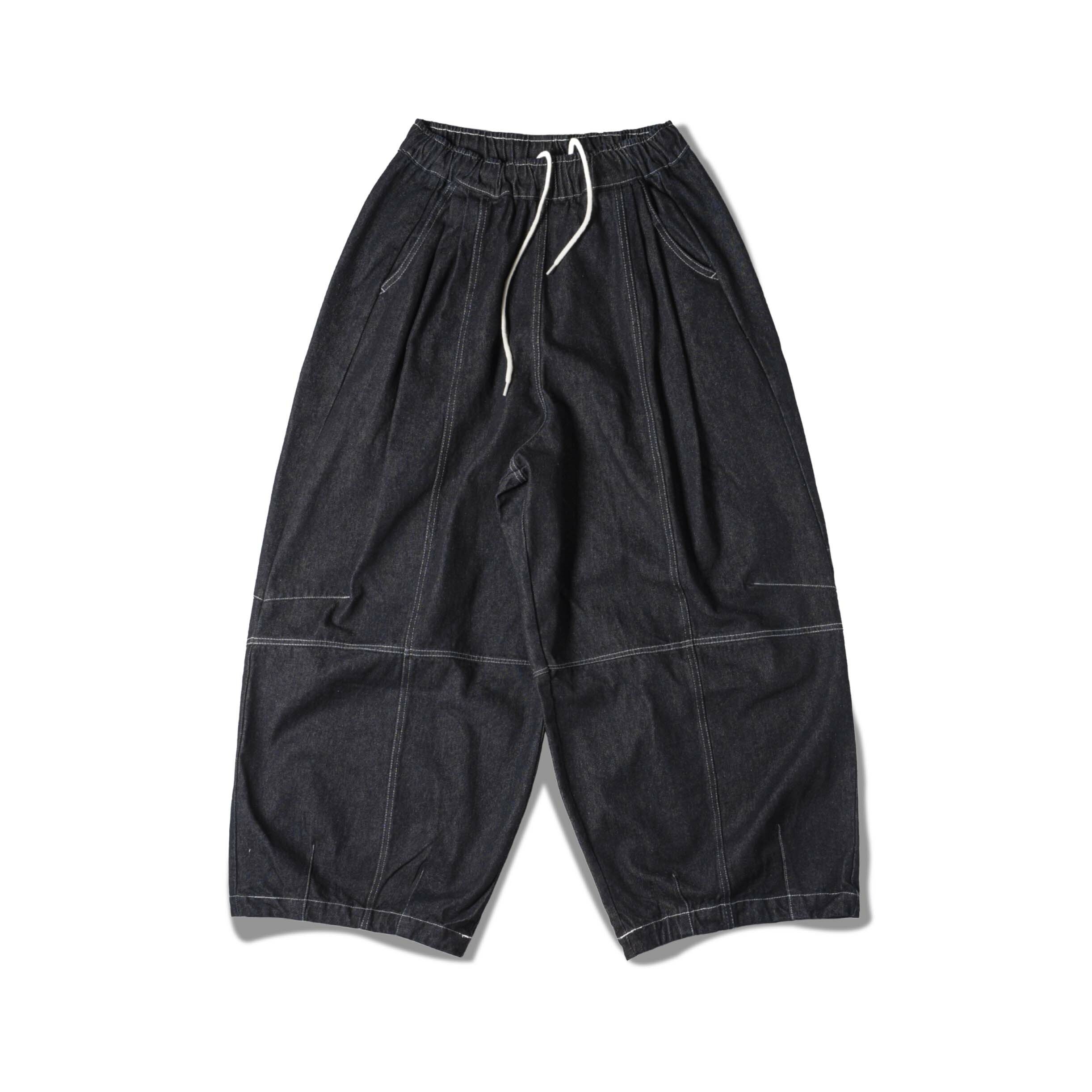ORDINARY / DENIM BALLOON PANTS 單寧剪裁錐型燈籠褲 - 丹寧原色