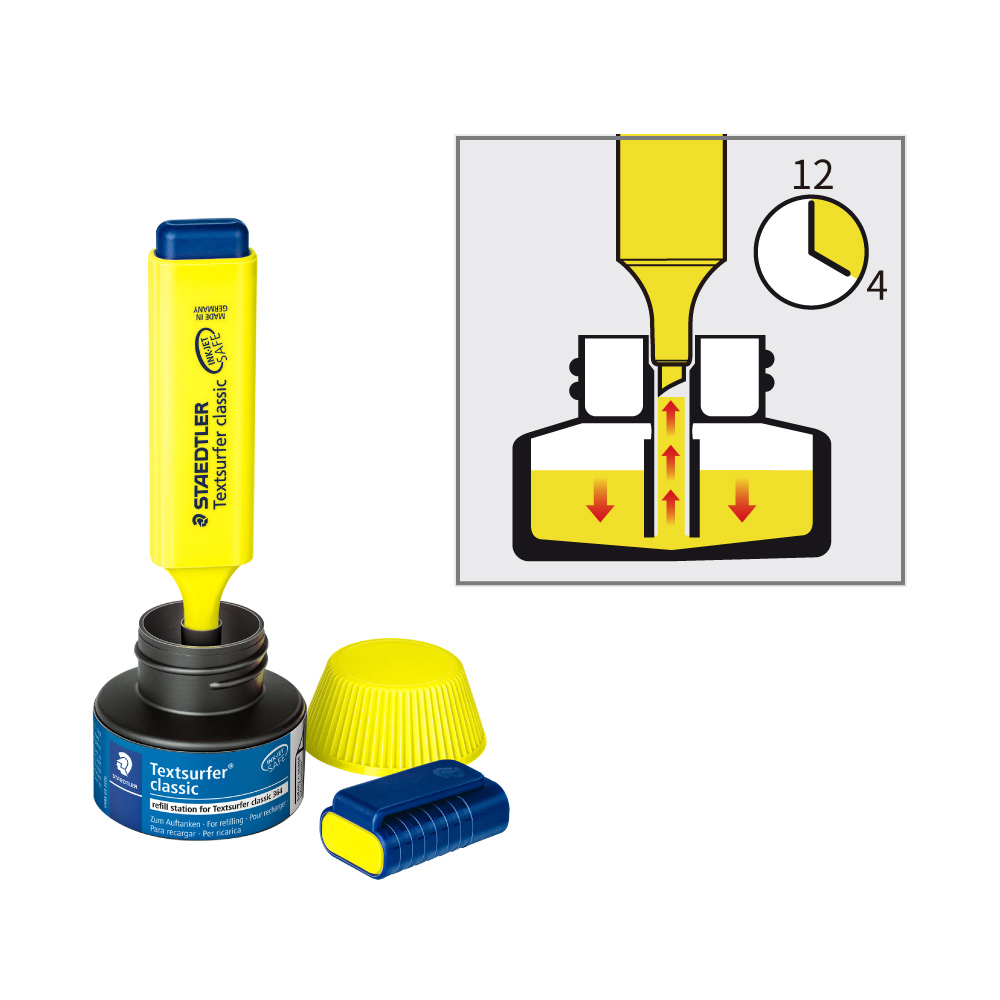 【STAEDTLER 施德樓】螢光筆補充液 MS488 64