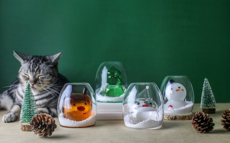 好玻聖誕交換禮物雪人雙層玻璃杯