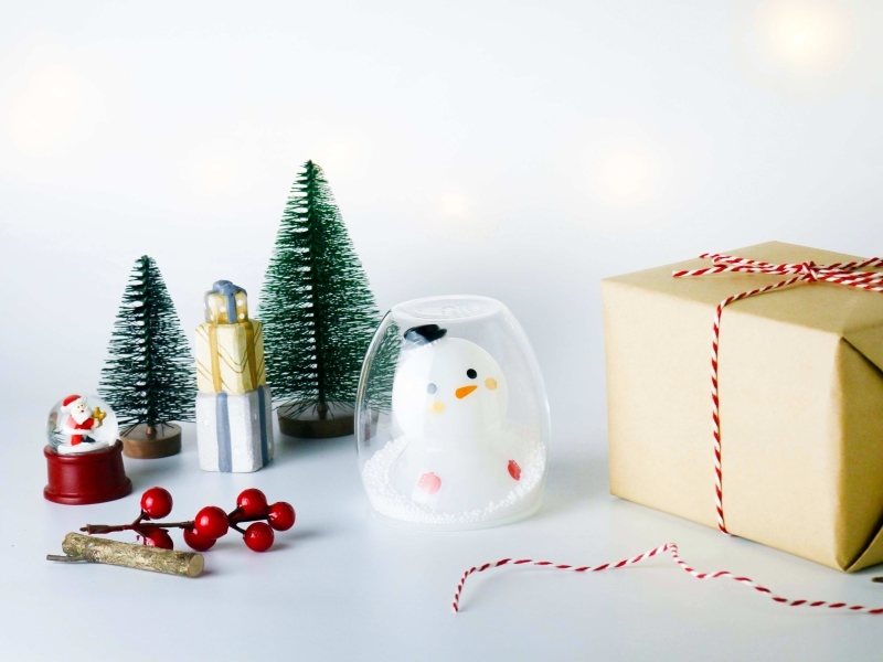 好玻聖誕交換禮物雪人雙層玻璃杯