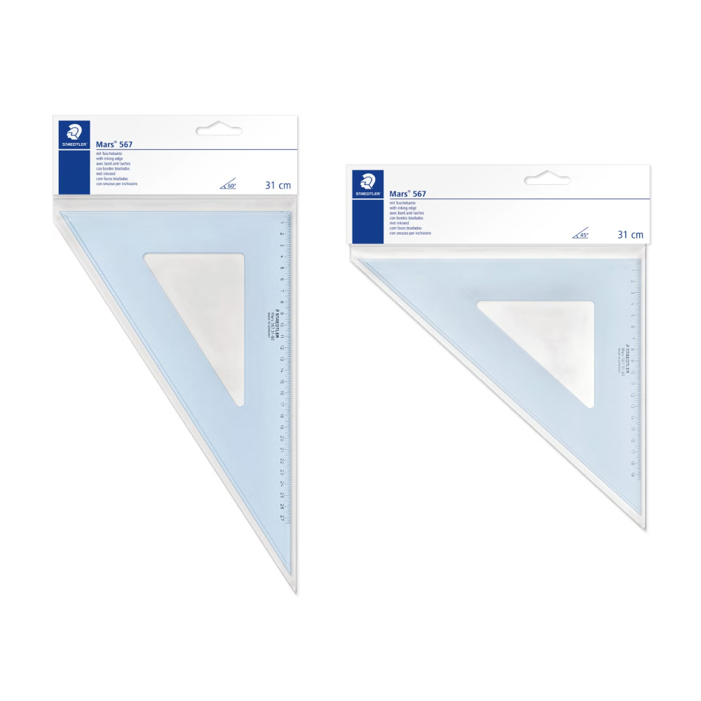 【STAEDTLER 施德樓】31cm精準三角板組 MS567 31