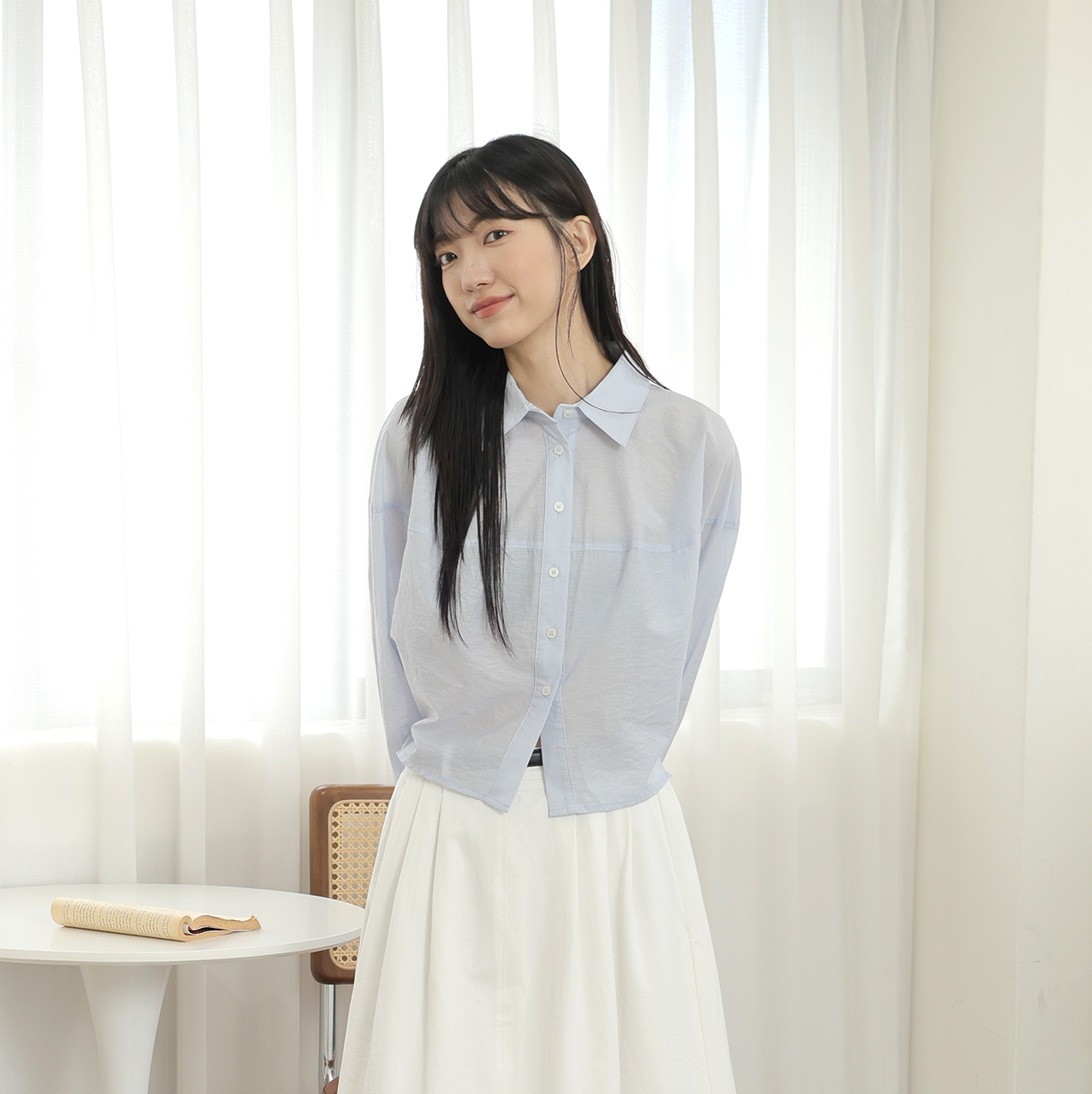 OH！HER 質感輕型側釦襯衫