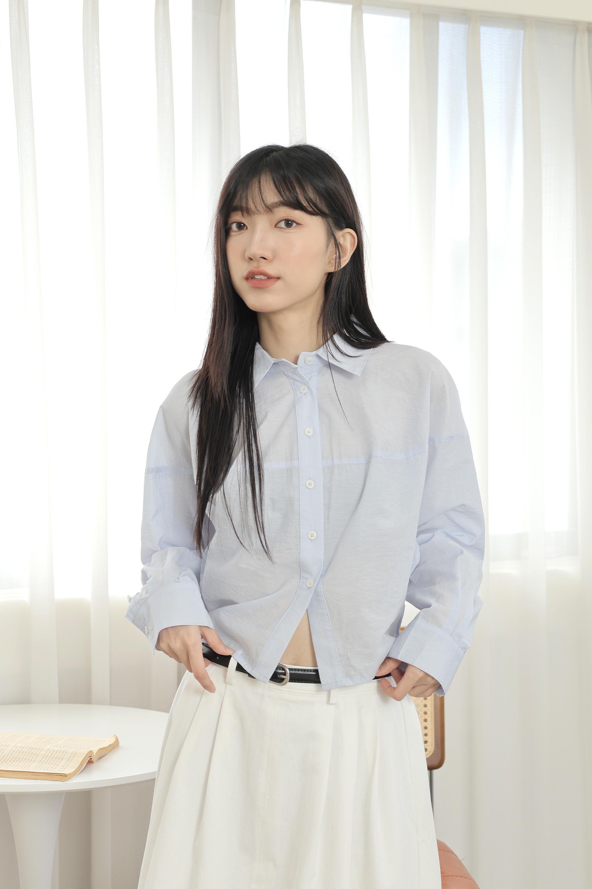 OH！HER 質感輕型側釦襯衫