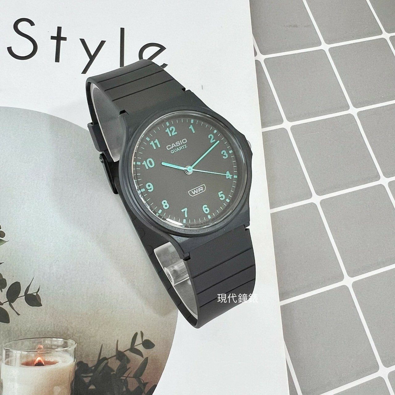 【CASIO 卡西歐】環保簡約設計指針錶 MQ-24B-8B 34.9mm 現代鐘錶