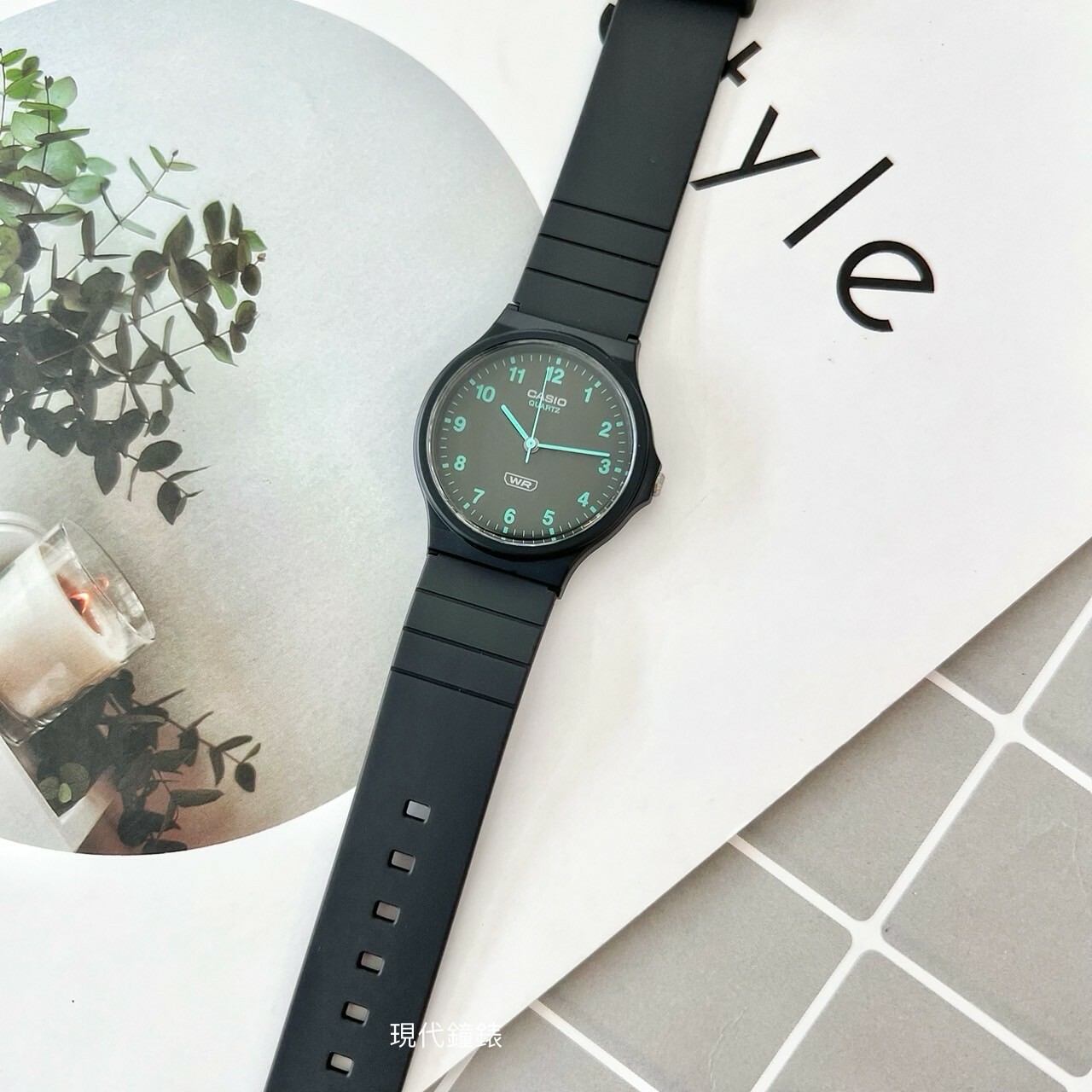 【CASIO 卡西歐】環保簡約設計指針錶 MQ-24B-8B 34.9mm 現代鐘錶