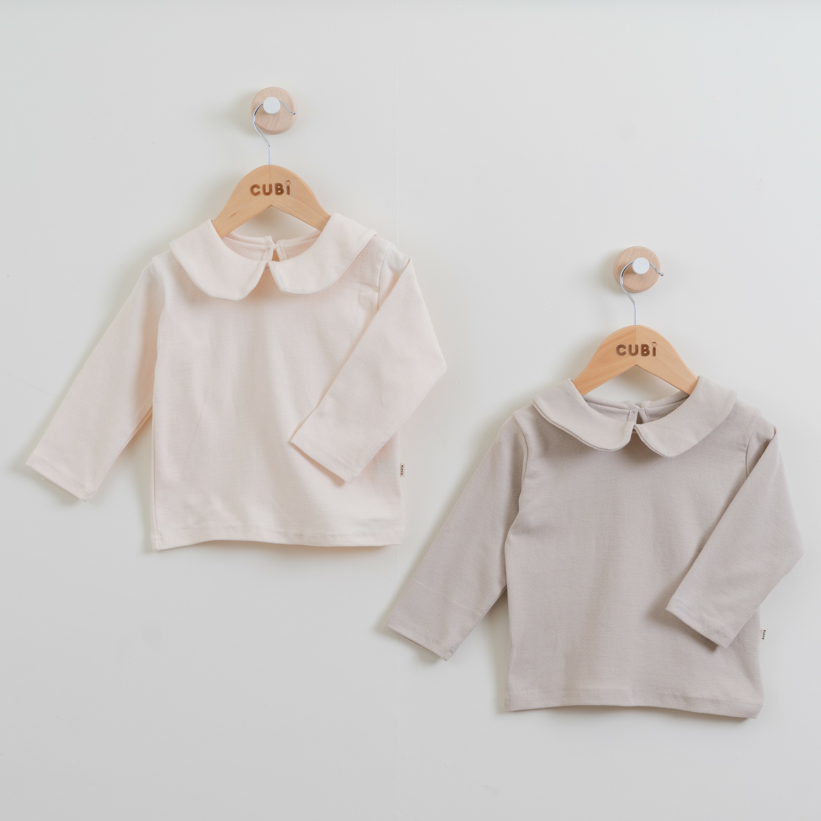 韓國 Aosta-秋款小圓領娃娃上衣-兩色