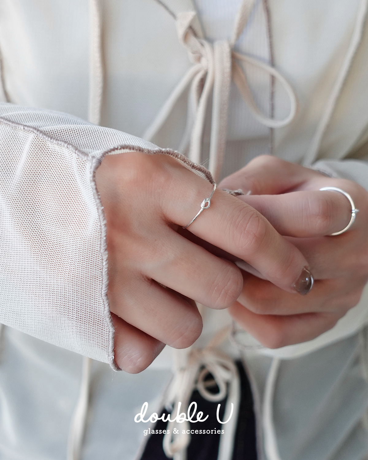 迷你扭結・純銀戒指 (XRS10156)