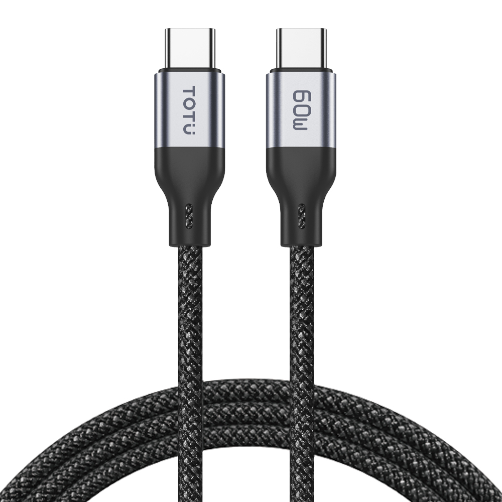 TOTU 拓途 雙Type-C/PD充電線傳輸線編織快充線閃充線 QC4.0 金彩系列 1M