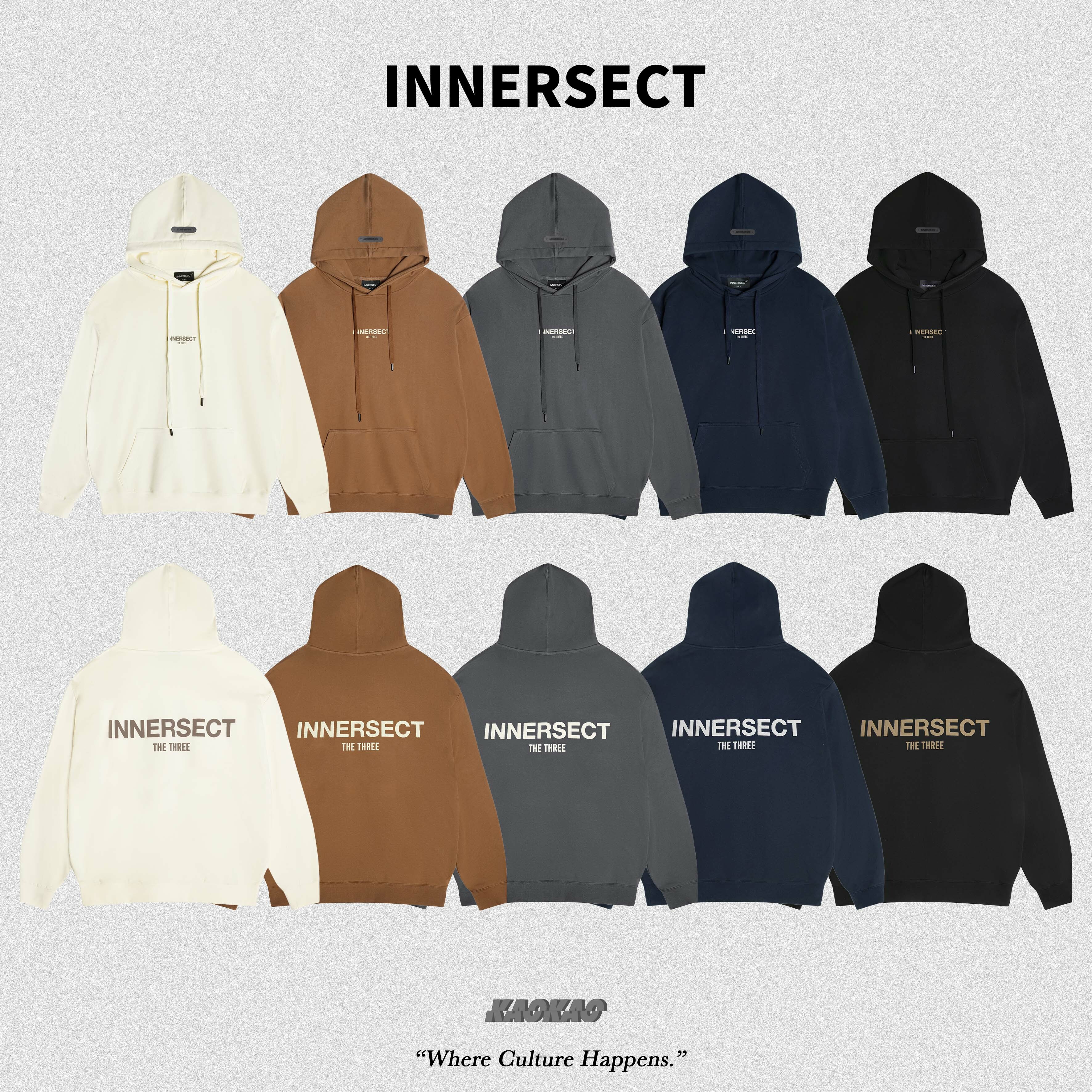 INNERSECT 三生萬物 秋冬新款 前小後大 帽Tee【INN24SSTHD086】