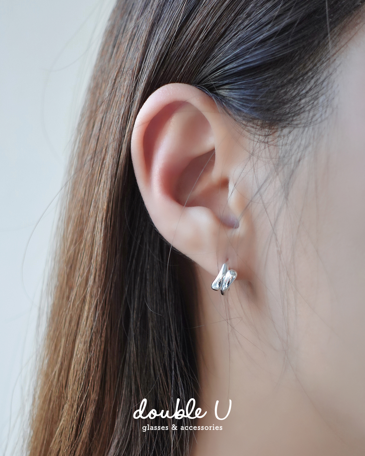 柔光圓弧・純銀耳環 (FES10139)