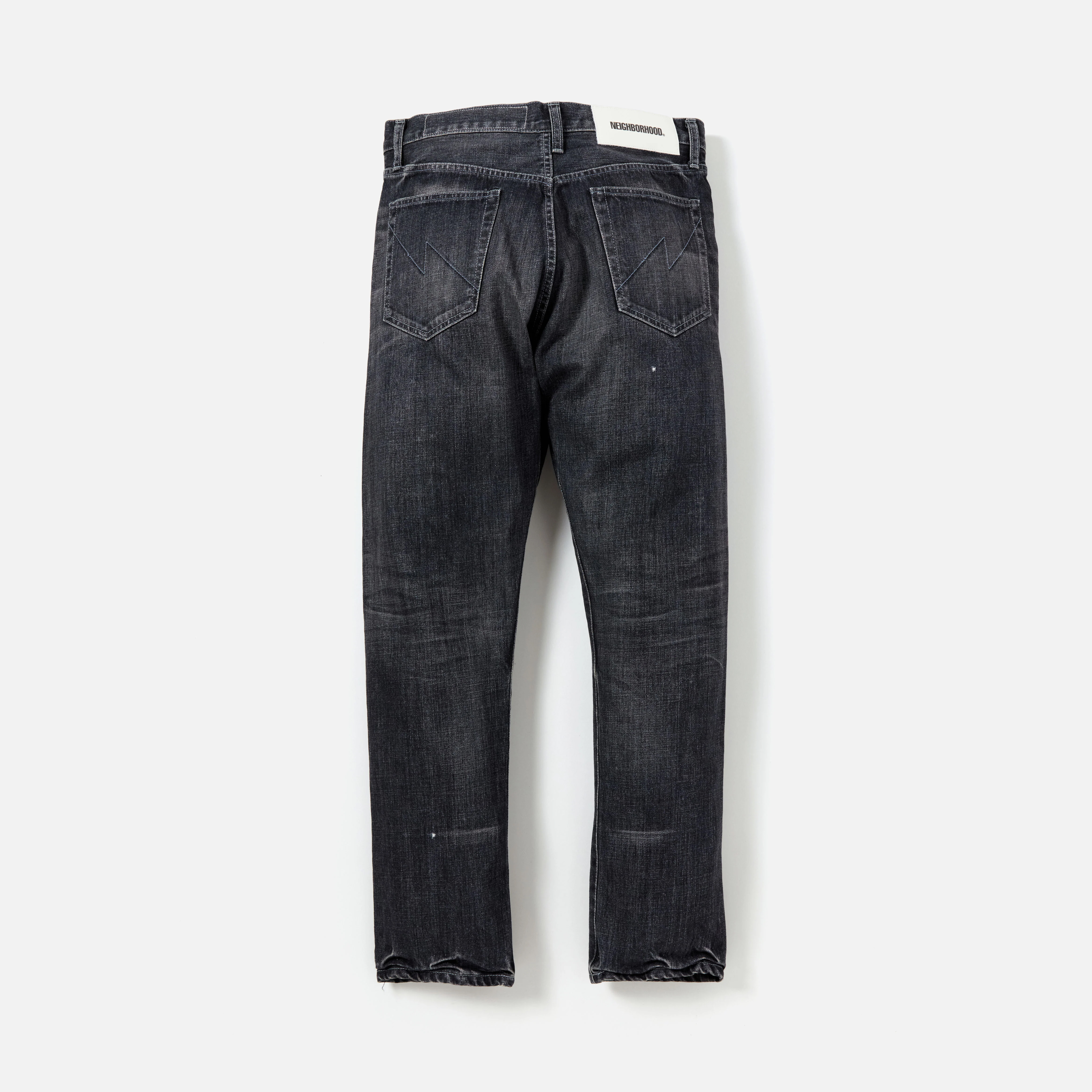 NEIGHBORHOOD WASHED DENIM DP MID PANTS 水洗牛仔褲中寬褲丹寧藍/黑色