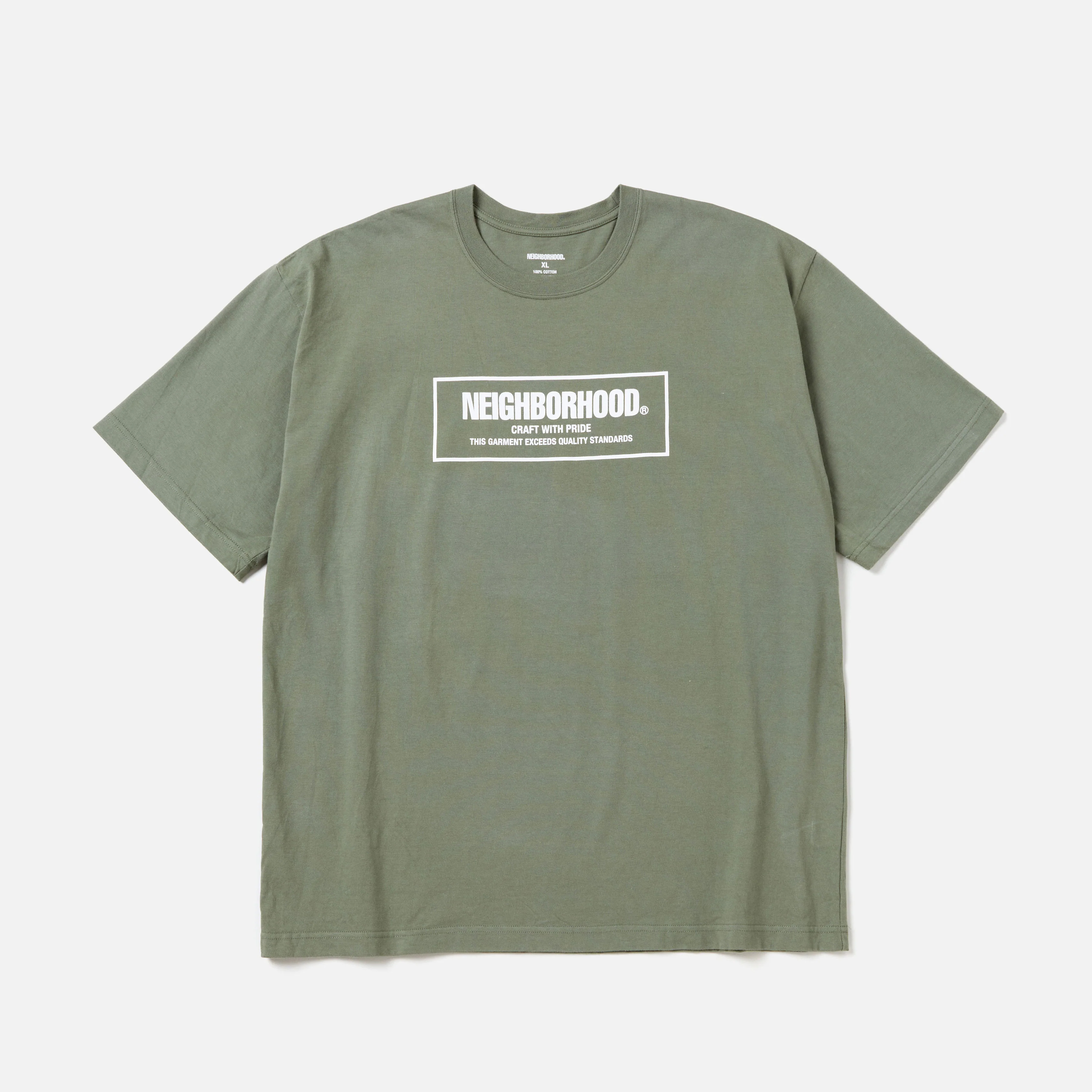 -(B3b03)-NEIGHBORHOOD NH . TEE SS-1 字框LOGO 短T 黑/白/海軍藍/橄欖綠色-242PCNH-ST01
