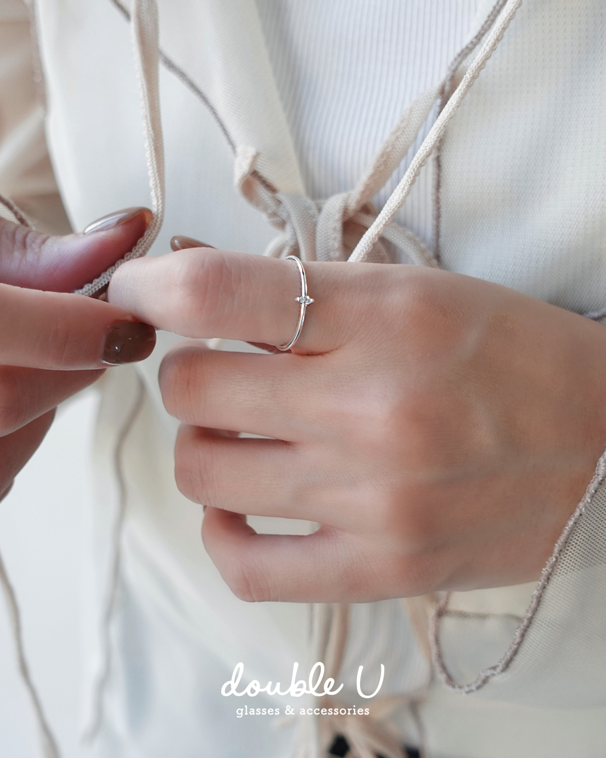 簡約小鑽・純銀戒指 (XRS10174)