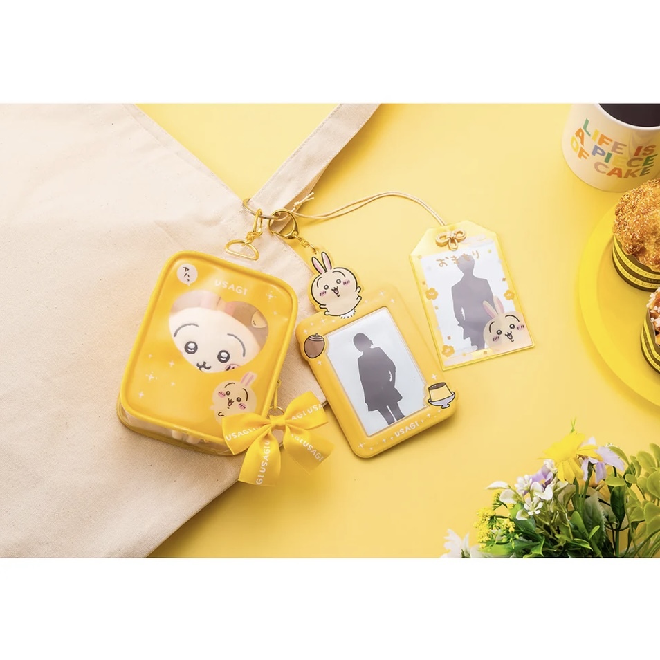 CHIIKAWA吉伊卡哇 蝴蝶結愛心娃包 透明包 遛娃包